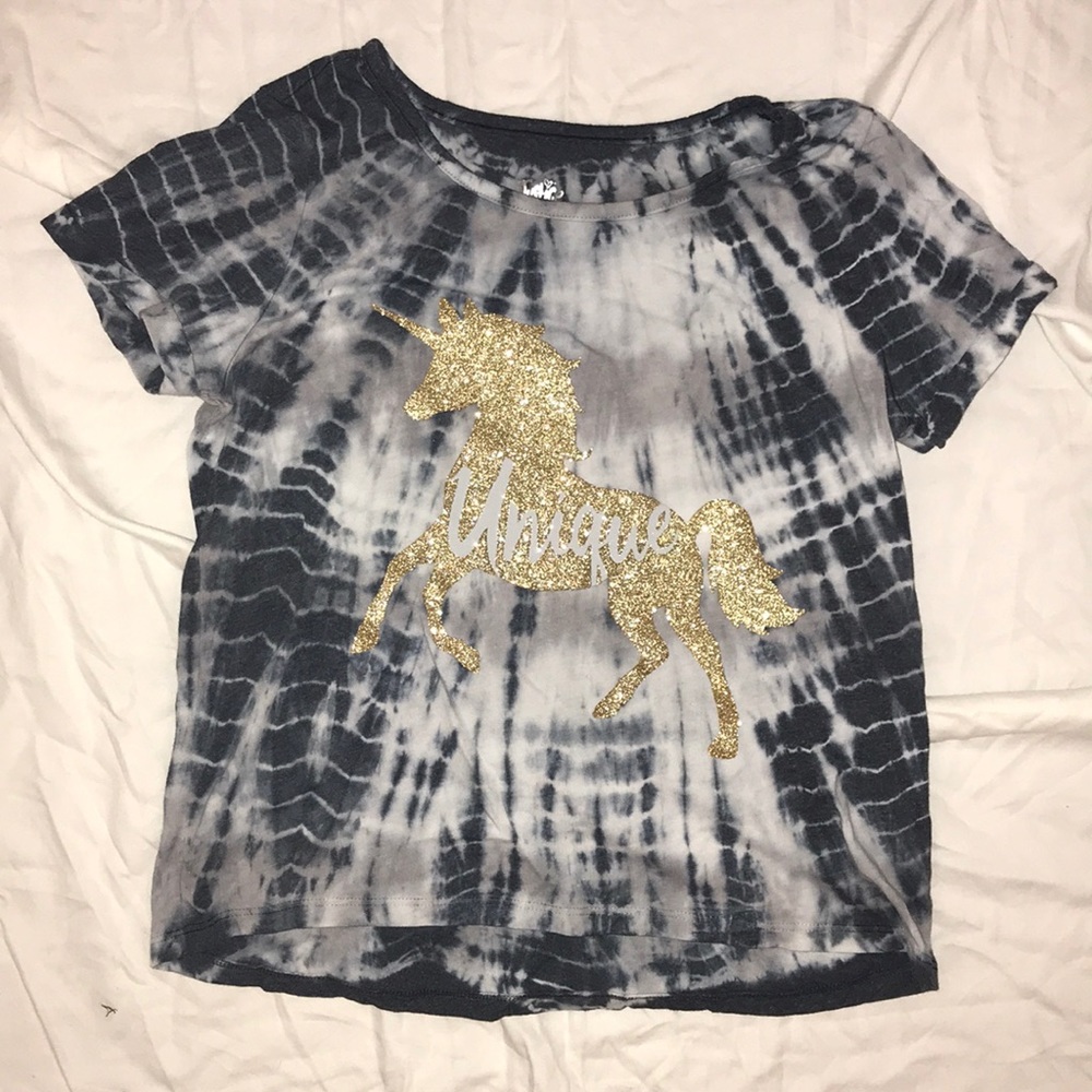 Justice Girl’s Size 12 Boxy Tie Dye Graphic Tee